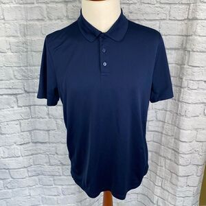 Fila sport 3 button golf short sleeve drifit polo navy Blue men sz XL